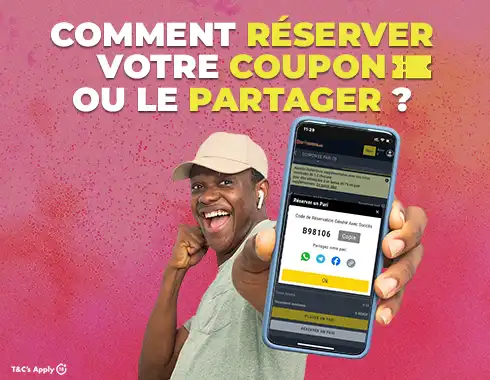 Comment reserver votre coupon ou le partager 3